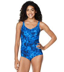 Speedo Women's Printed Sweetheart One Piece Swimsuit