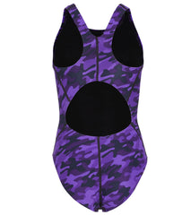 TYR Girls' Camo Maxfit One Piece Swimsuit