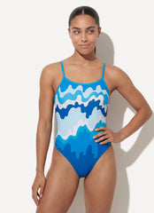 Sporti Wave Hello Thin Strap One Piece Swimsuit (22-44)