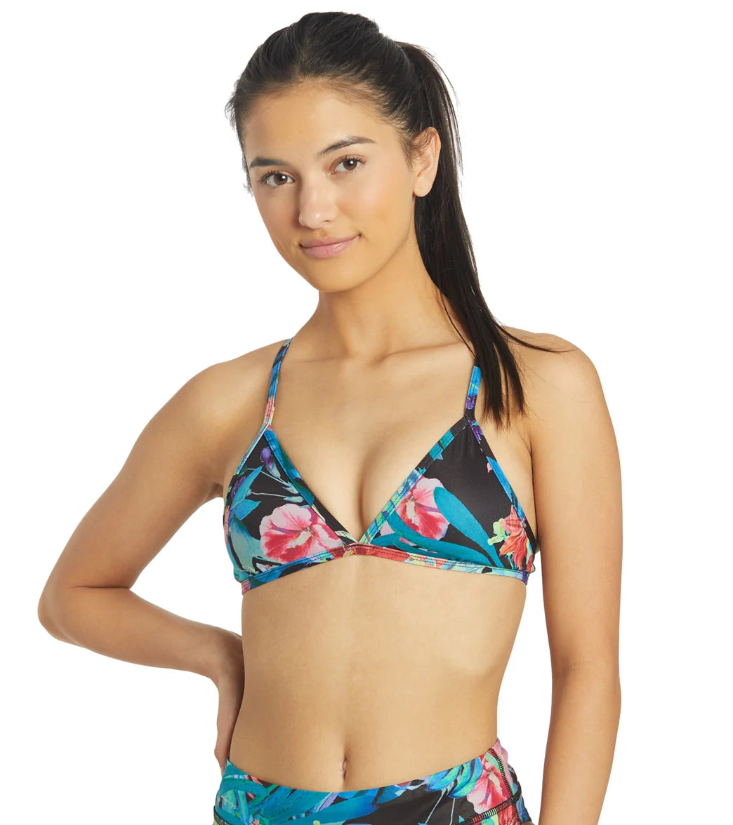 JOLYN Women's Triangle Tropix Bikini Top