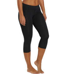 Dolfin Women's Solid Aqua Swim Capri Leggings