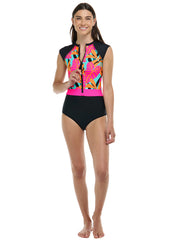 Body Glove Women's Canopy Stand Up Short Sleeve One Piece Paddle Suit