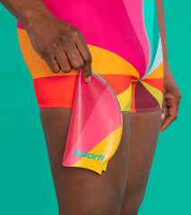 Sporti x She Is This Limited Edition Rainbow Silicone Swim Cap