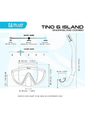 Cressi Tino & Island 2.0 Mask & Snorkle Set