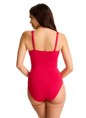 Tommy Bahama Women's Pearl Solid Square Neck One Piece Swimsuit