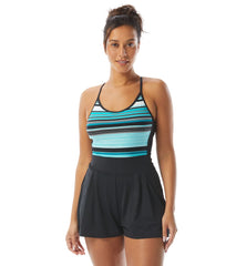 Beach House Women's Shorelines Stripe Swell Swim Romper