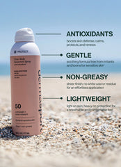 Dermasport Clear Body SPF 50 Sunscreen Spray, Water-Resistant 6fl oz