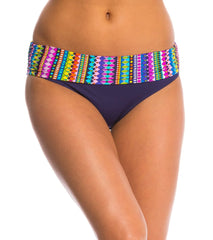 Anne Cole Desert Diamonds Foldover Mid-Rise Bikini Bottom
