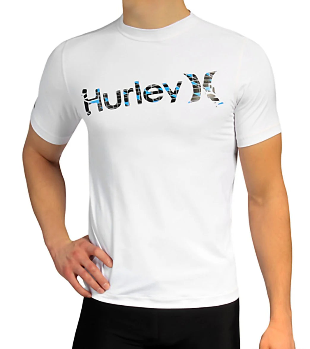 Hurley Guys' Geo Surf Rash Shirt