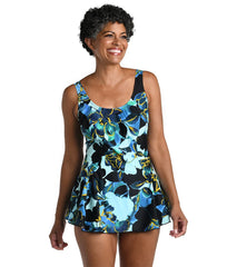 Maxine Women's Moonlit Garden Princess Seam Swim Dress