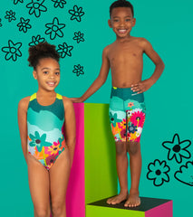 Sporti x She Is This Limited Edition Mountain Flower Jammer Swimsuit Youth (22-28)