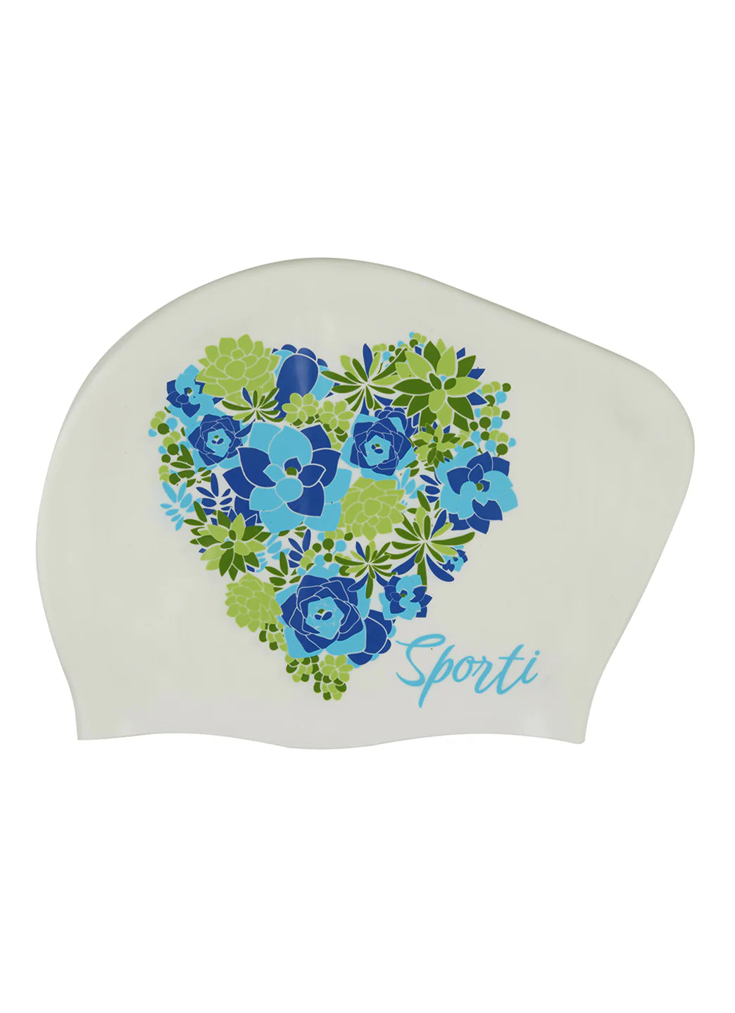Sporti Oasis Bloom Long Hair Bun Silicone Swim Cap