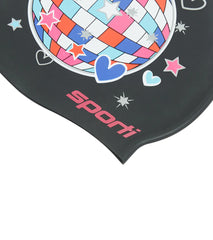 Sporti Limited Edition Disco Valentine Silicone Swim Cap