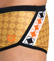 Arena Men's 50th Anniversary Gold Low Waist Square Leg Swimsuit
