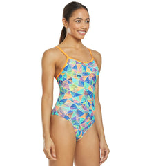 Sporti Synthesize Thin Strap One Piece Swimsuit