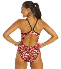 Dolfin Women's Xtrasleek Surge Print V2 Back One Piece Swimsuit