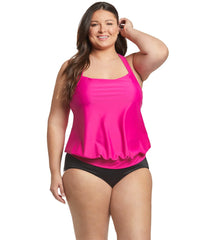 Sporti Plus Size Valentina Blouson Tankini Top