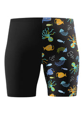 Speedo Boys' Aqua Print Jammer Swimsuit (Baby, Toddler, Little Kid)