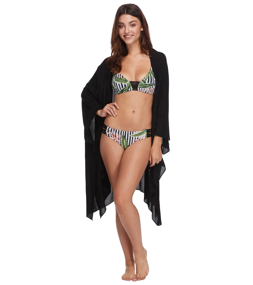 Body Glove Black & White Aubree Cover-Up Kimono