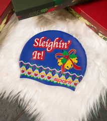 Sporti Holiday Sleighin' It Silicone Swim Cap Jr.