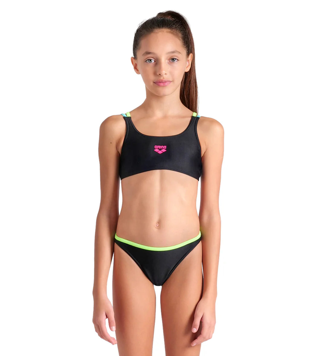 Arena Girls' Solid Two Piece Swimsuit (Little Kid, Big Kid)