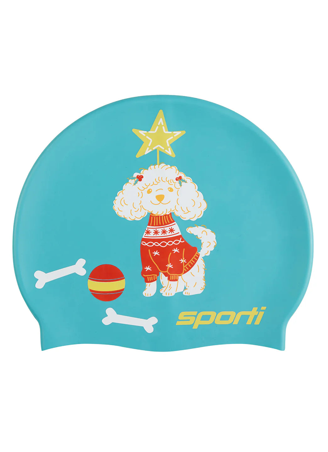 Sporti Pawliday Cheer Silicone Swim Cap Jr