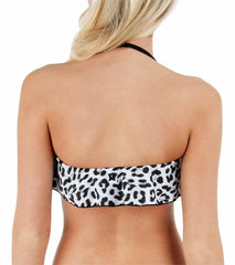 Hurley Swim Leopard Flutter Bandeau Top
