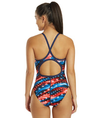 TYR Women's Freedom Flag Diamondfit One Piece Swimsuit