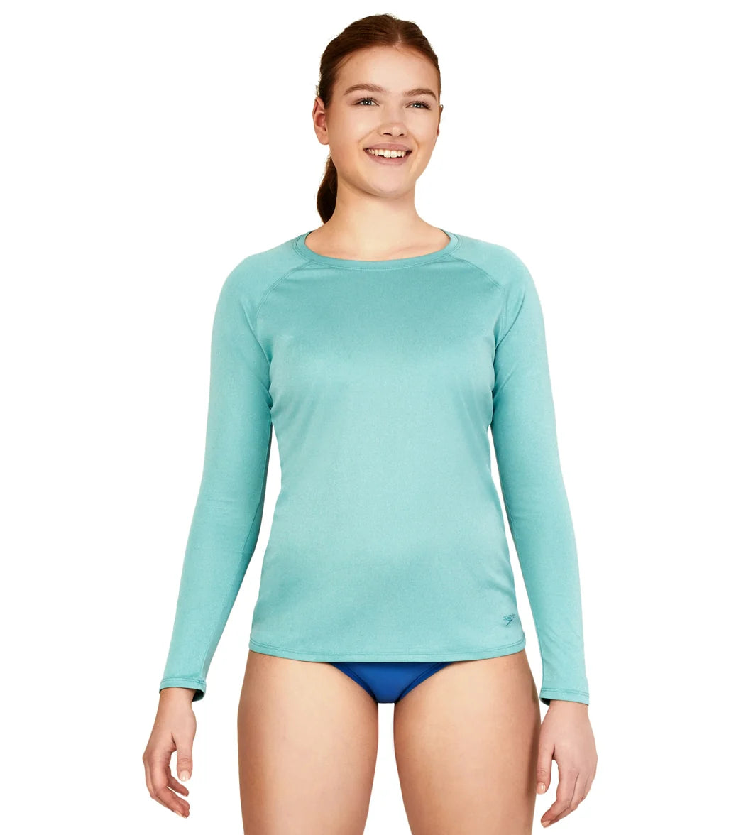 Speedo Women's Heather Long Sleeve Swim Tee