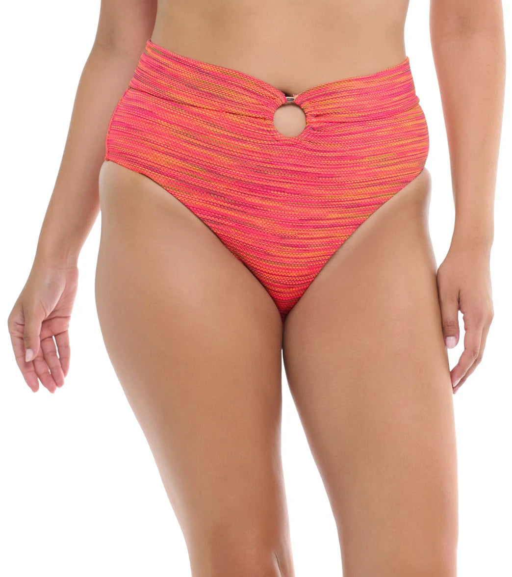 Body Glove Women's Impression Woodstock High Waisted Bikini Bottom