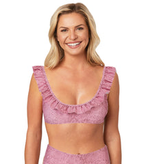 Splendid Women's Charmer Ruffle Bikini Top