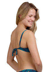 JOLYN Women's Hikari Moon Flower Tie-Back Bikini Top
