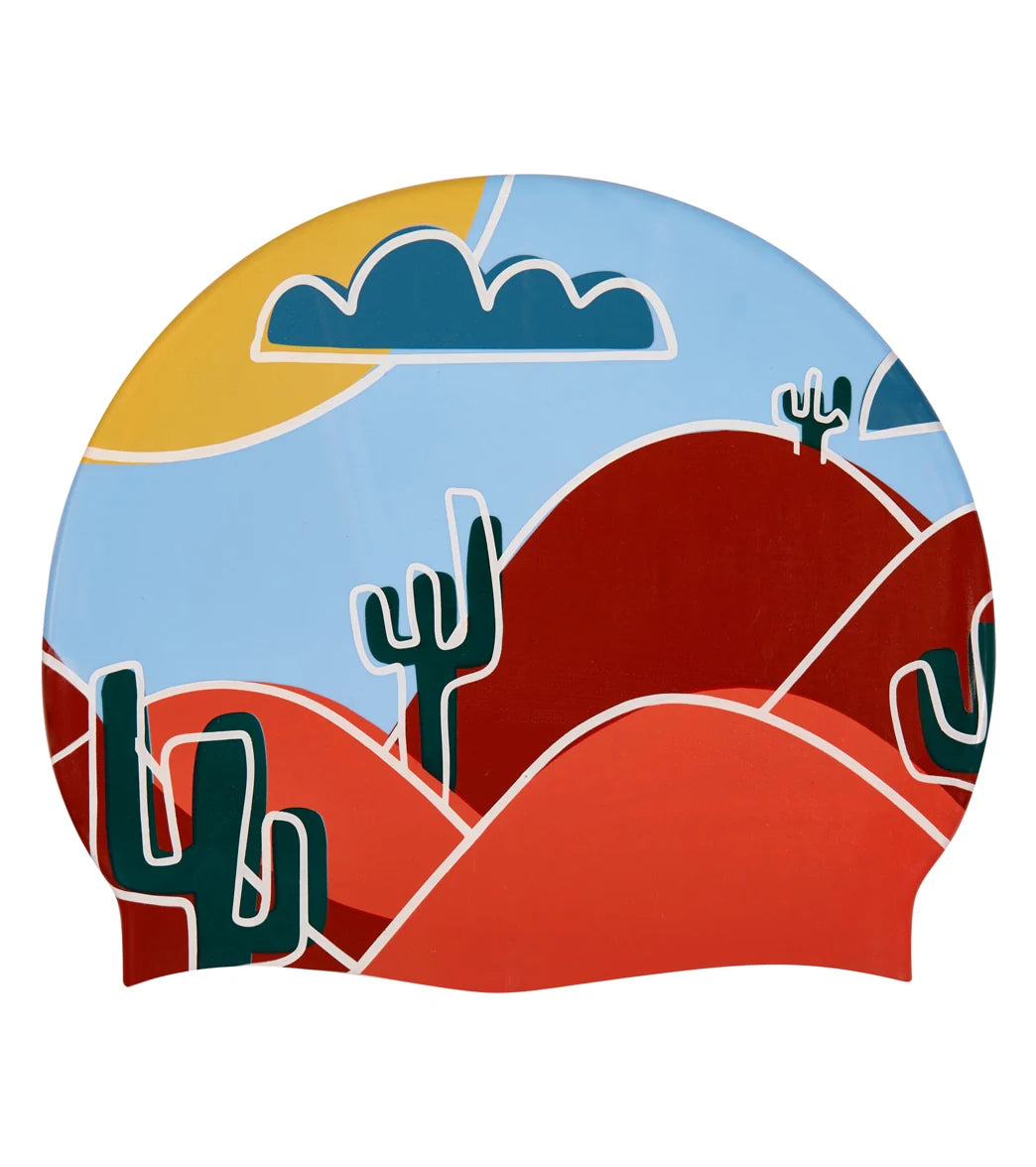 Sporti x aLILscribble Limited Edition Desert Silicone Swim Cap
