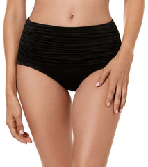 Miraclesuit Women's Solid Black Norma Jean Retro Bikini Bottom