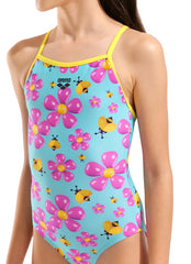 Arena Girls' Spring Print Light Drop Back One Piece Swimsuit (Little Kid, Big Kid)