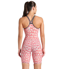 Arena Women's Powerskin Carbon Air2 SL Limited Edition Leopard Closed Back Tech Suit Swimsuit