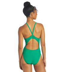 Sporti Solid Thin Strap One Piece Swimsuit (22-44)