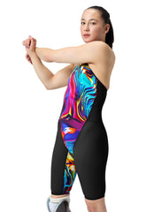 Speedo Women's Printed LZR Valor 2.0 Closed Back Kneeskin Tech Suit Swisuit