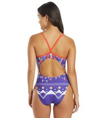 Sporti Limited Edition Ugly Sweater Pizza Tree Thin Strap One Piece Swimsuit
