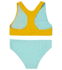 Speedo Girls' Solid Blocked Bikini Set (Big Kid)