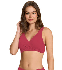 Jantzen Women's Solids Vera Surplice Bikini Top Sugar Coral