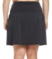 Sporti Plus Size Aurora Ultra High Waisted Tummy Control Swim Skirt
