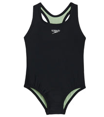 Speedo Girls' Solid Racerback One Piece Swimsuit (Little Kid, Big Kid)