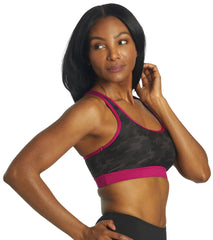 TYR Women's Black Camo Lyn Racerback Bikini Top