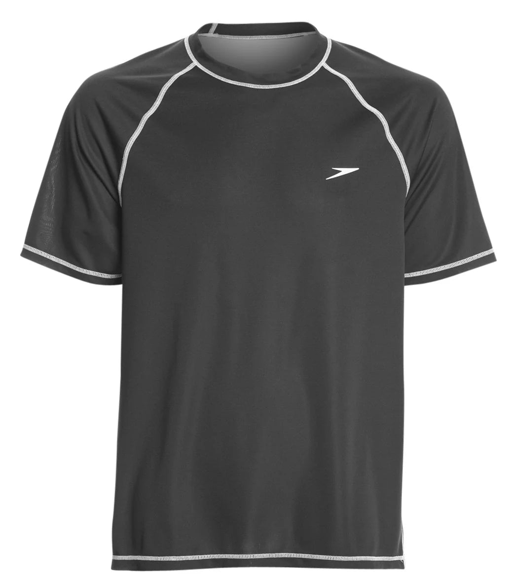 Speedo Men's Easy Short Sleeve Extended Size Swim Shirt