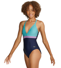 Speedo Women's Adjustable Crossback One Piece Swimsuit