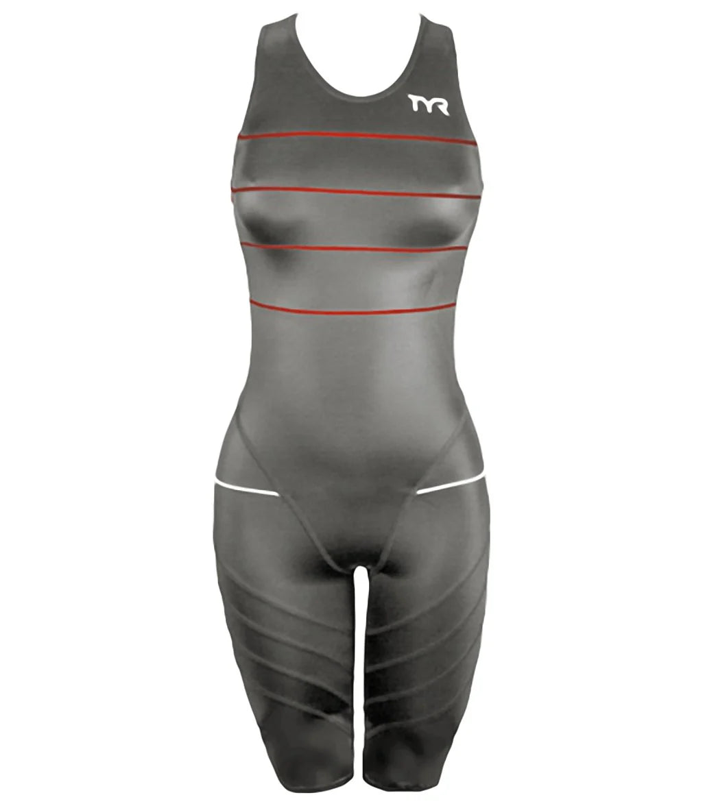 TYR Aqua Shift Female Short John Zipperback Tech Suit Swimsuit