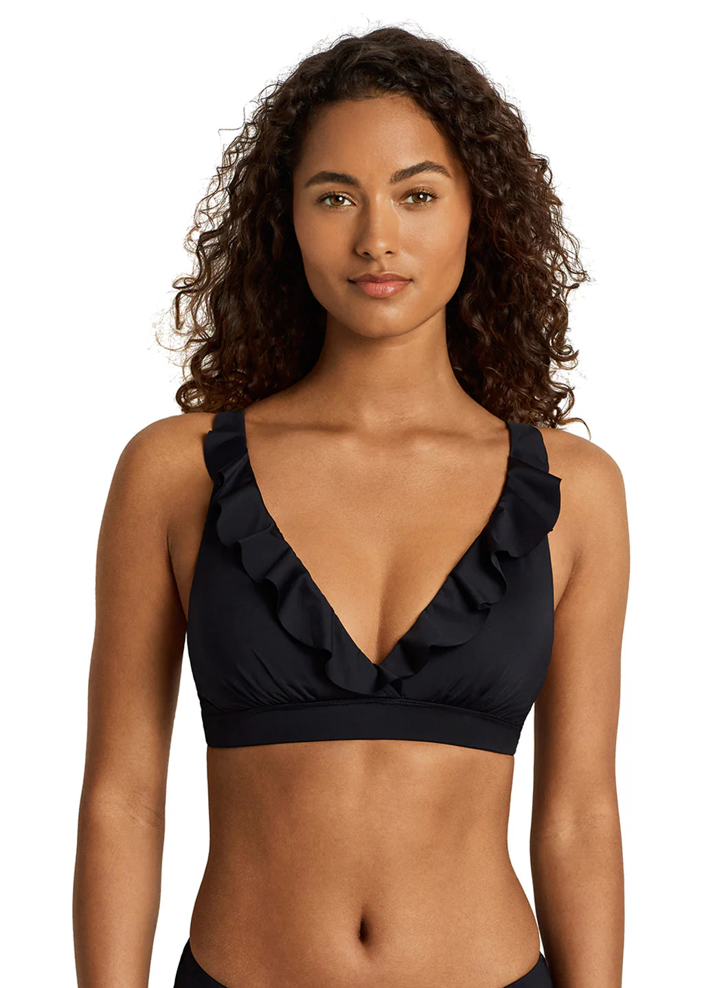 Lauren Ralph Lauren Women's Beach Club Solids Ruffle Underwire Bikini Top