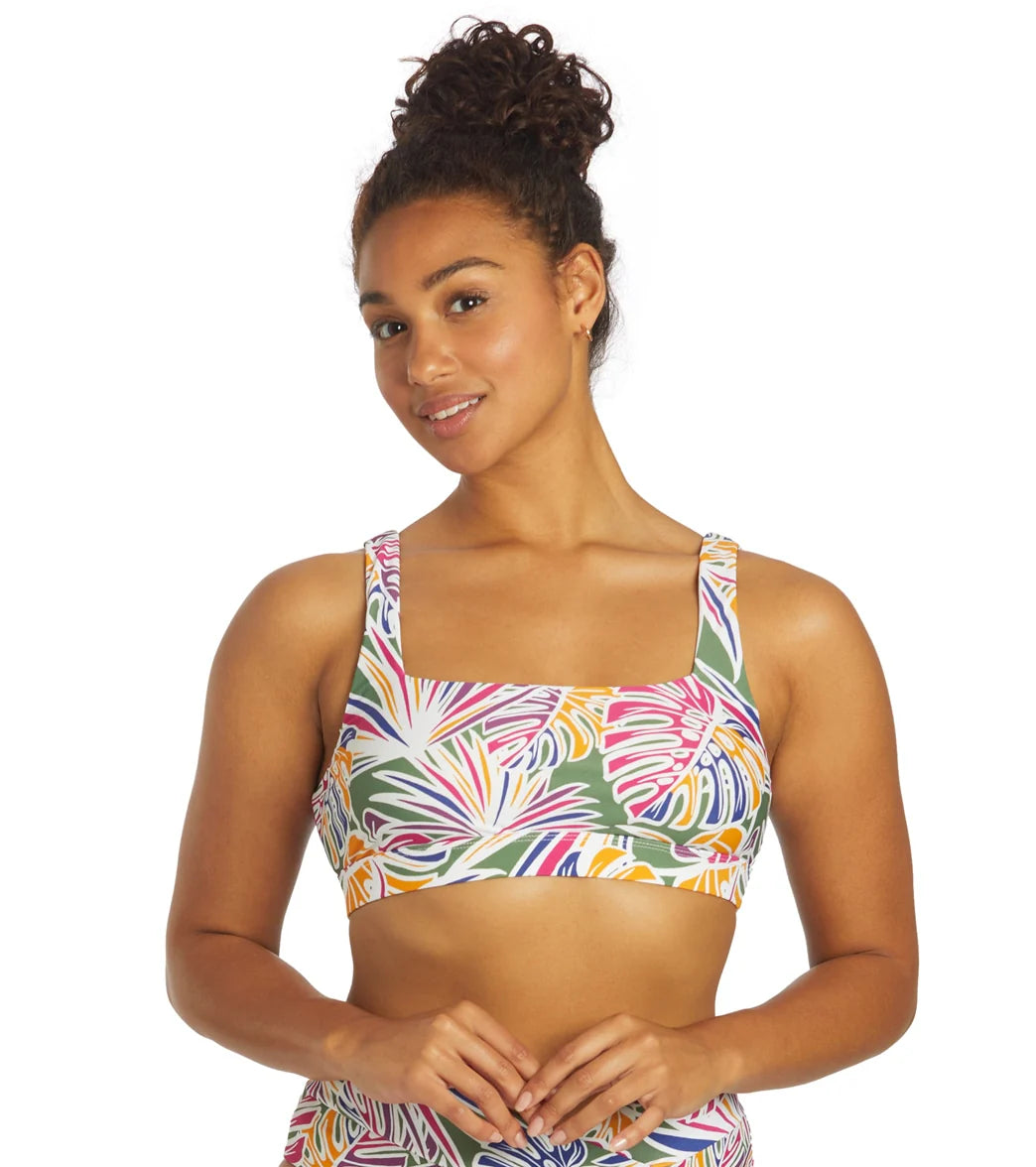 Sporti Active Tropical Palm Scoop Back Bikini Top
