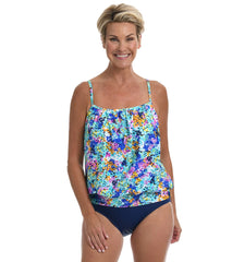 Maxine Women's Hydrangea Hills Blouson Tankini Top